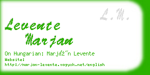 levente marjan business card